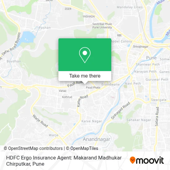 HDFC Ergo Insurance Agent: Makarand Madhukar Chirputkar map