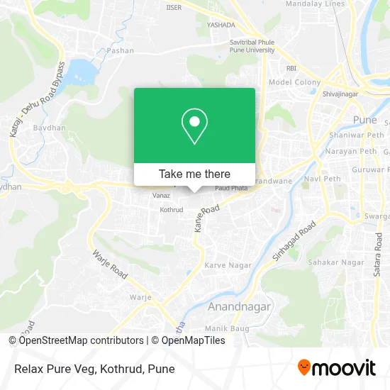 Relax Pure Veg, Kothrud map