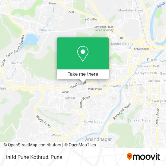 Inifd Pune Kothrud map