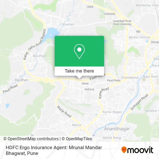 HDFC Ergo Insurance Agent: Mrunal Mandar Bhagwat map