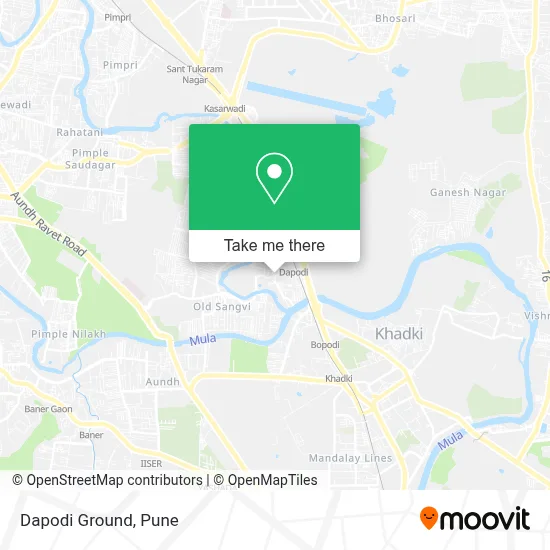 Dapodi Ground map