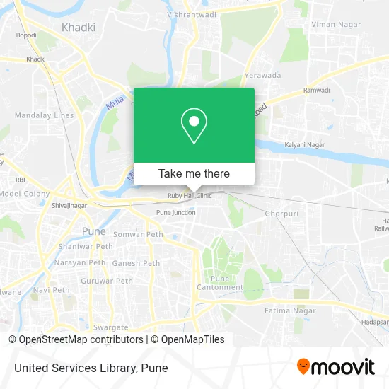 United Services Library map
