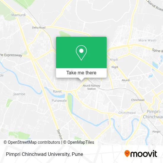 Pimpri Chinchwad University map