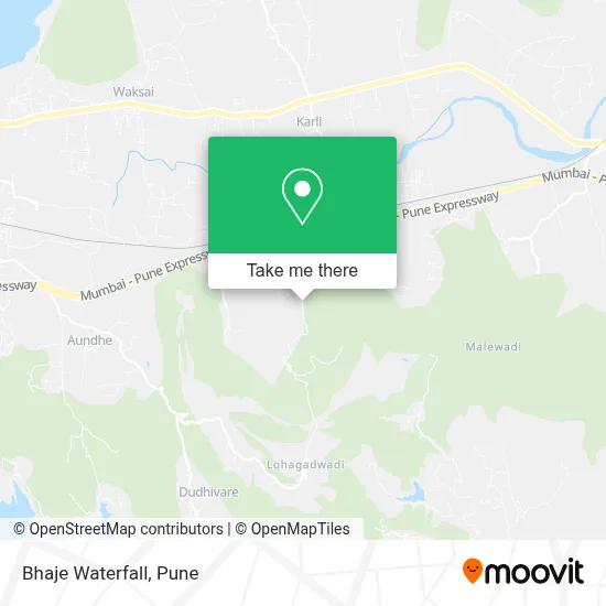 Bhaje Waterfall map