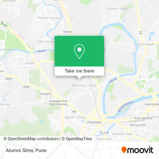 Alumni Sims map