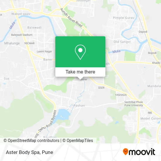 Aster Body Spa map