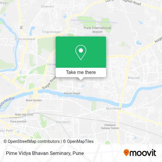 Pime Vidya Bhavan Seminary map