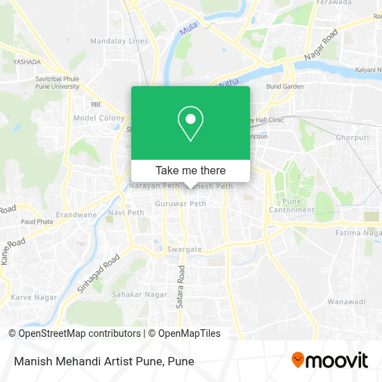 Manish Mehandi Artist Pune map