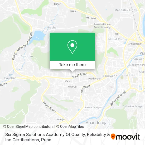 Six Sigma Solutions Academy Of Quality, Reliability & Iso Certifications map