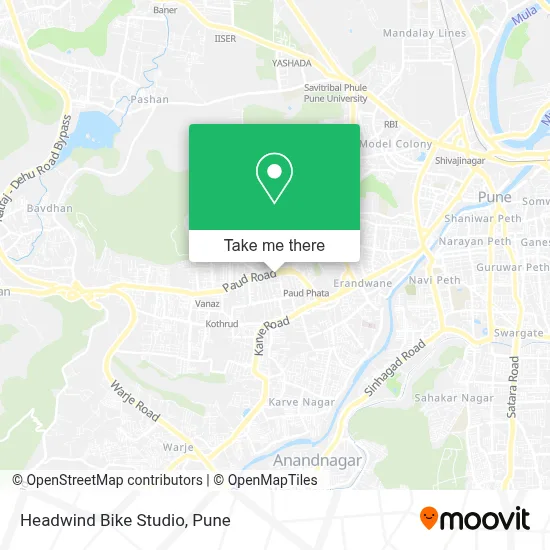 Headwind Bike Studio map