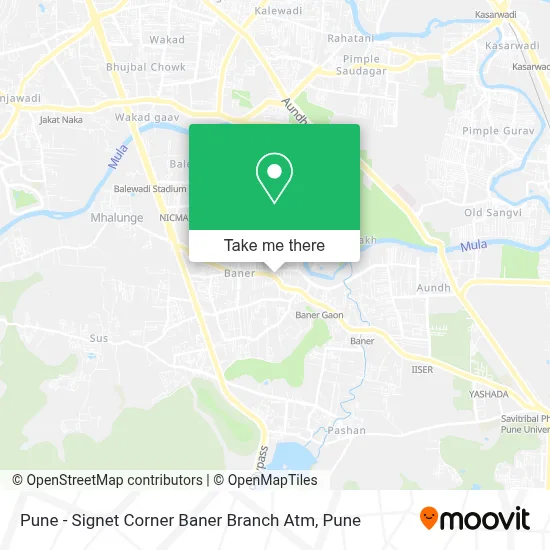 Pune - Signet Corner Baner Branch Atm map