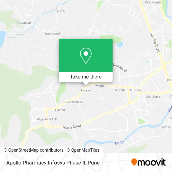 Apollo Pharmacy Infosys Phase II map