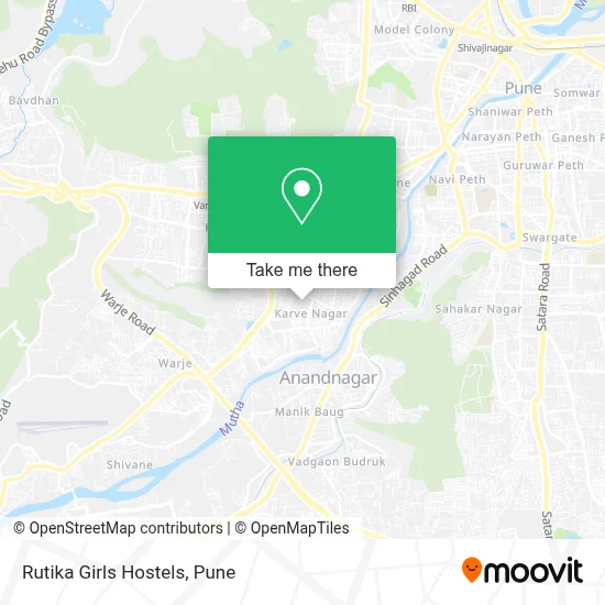 Rutika Girls Hostels map