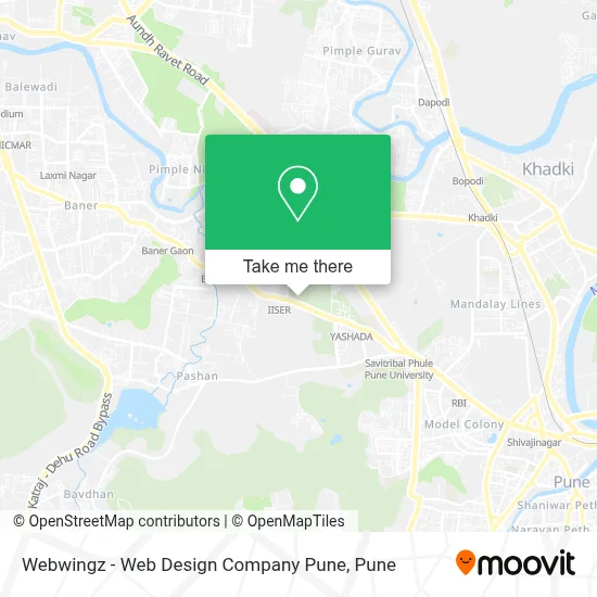 Webwingz - Web Design Company Pune map