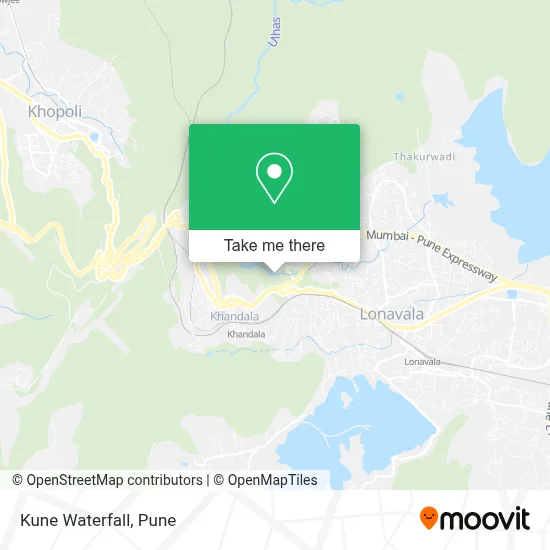 Kune Waterfall map