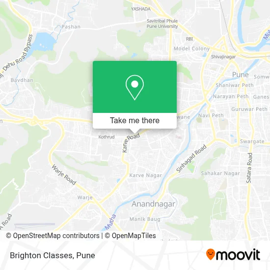Brighton Classes map