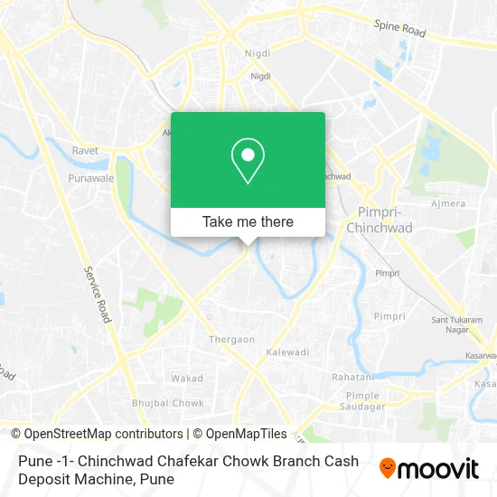 Pune -1- Chinchwad Chafekar Chowk Branch Cash Deposit Machine map
