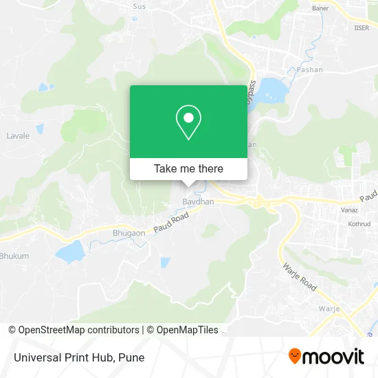 Universal Print Hub map