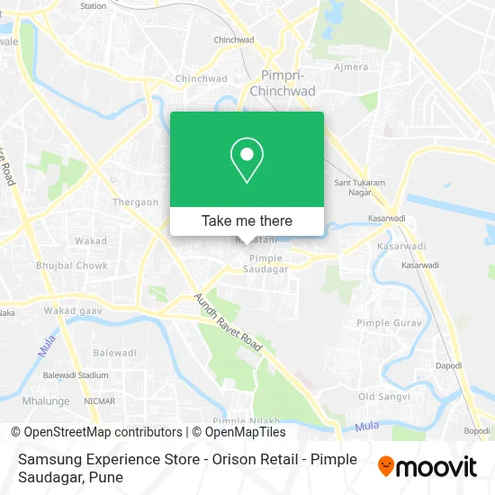 Samsung Experience Store - Orison Retail - Pimple Saudagar map