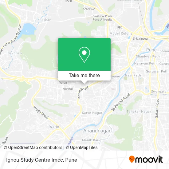 Ignou Study Centre Imcc map