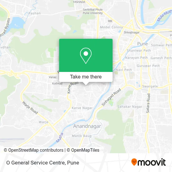 O General Service Centre map