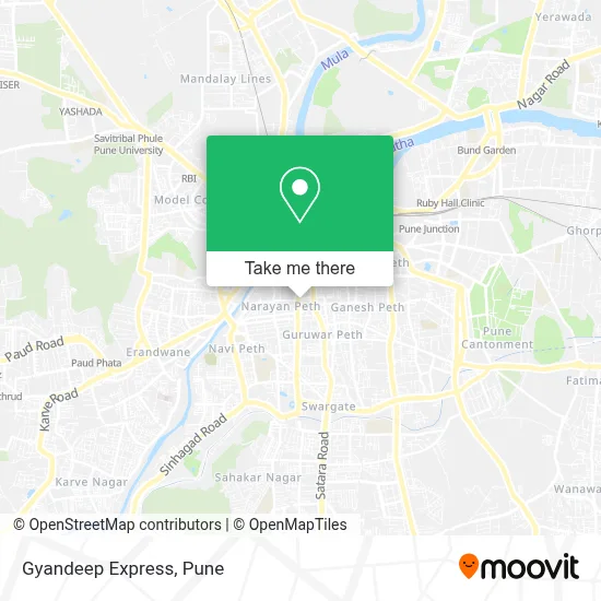 Gyandeep Express map