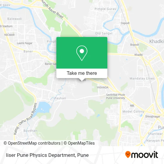 Iiser Pune Physics Department map