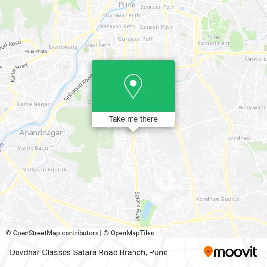 Devdhar Classes Satara Road Branch map