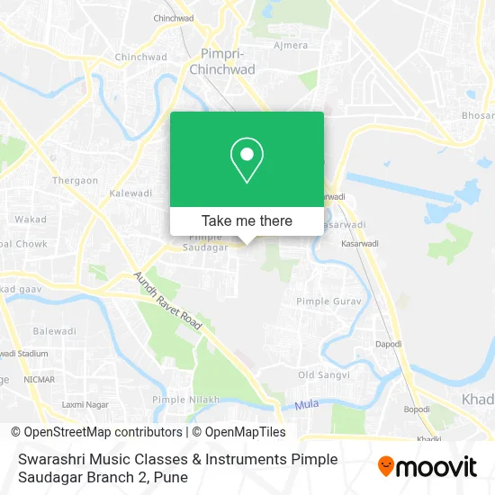 Swarashri Music Classes & Instruments Pimple Saudagar Branch 2 map