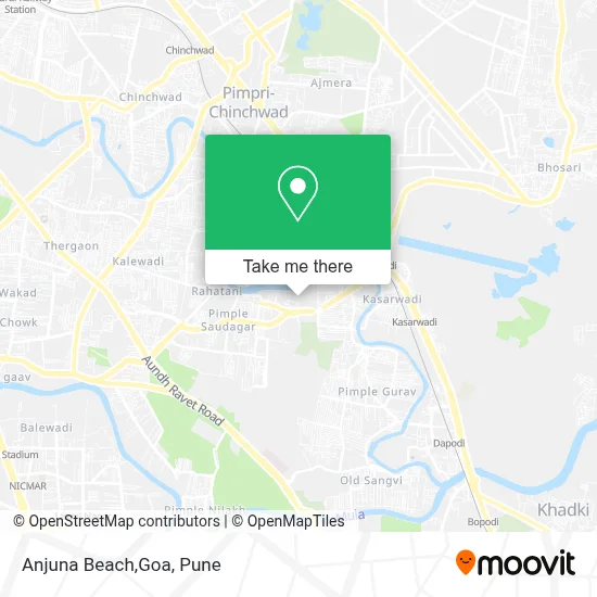 Anjuna Beach,Goa map