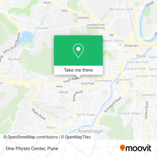 One Physio Center map