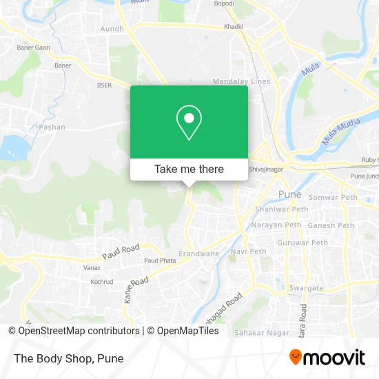 The Body Shop map