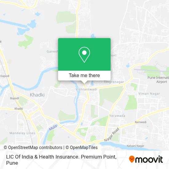 LIC Of India & Health Insurance. Premium Point map