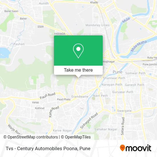 Tvs - Century Automobiles Poona map