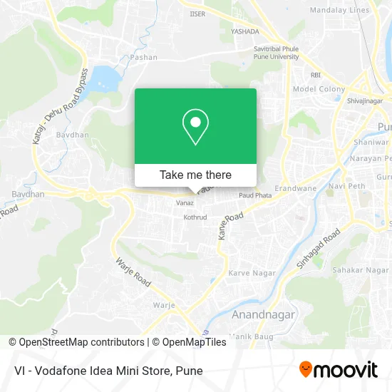 VI - Vodafone Idea Mini Store map