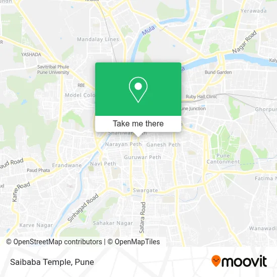 Saibaba Temple map