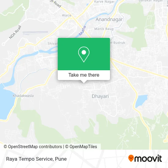 Raya Tempo Service map