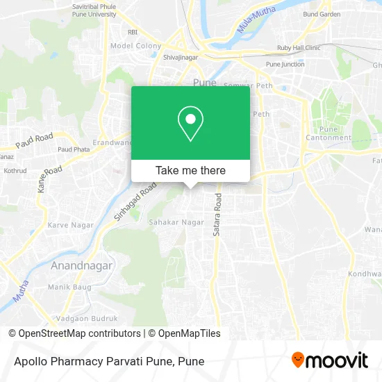 Apollo Pharmacy Parvati Pune map