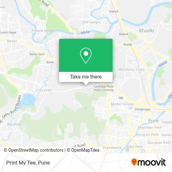 Print My Tee map
