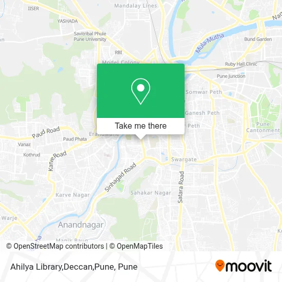 Ahilya Library,Deccan,Pune map