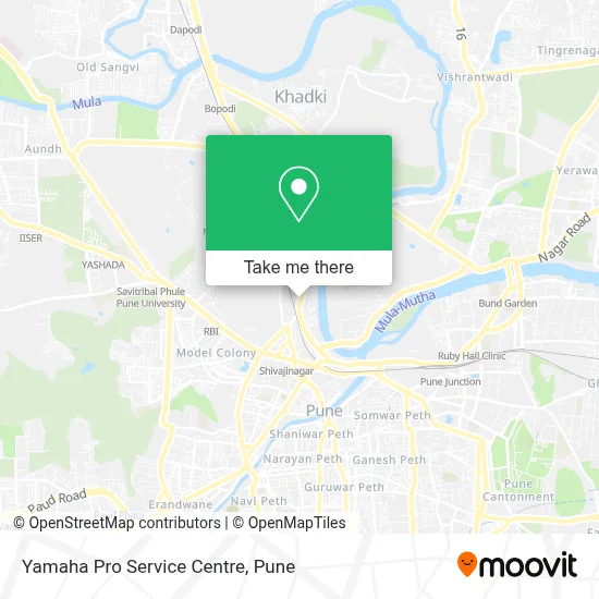 Yamaha Pro Service Centre map