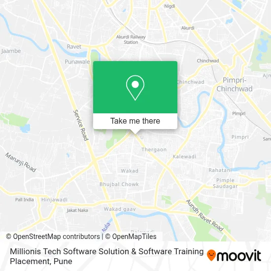 Millionis Tech Software Solution & Software Training Placement map