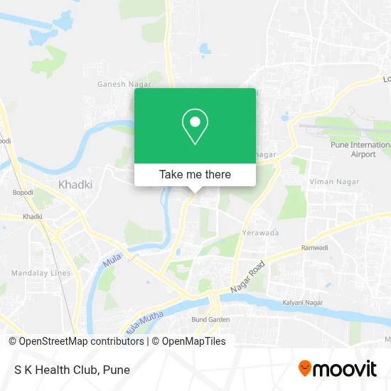 S K Health Club map