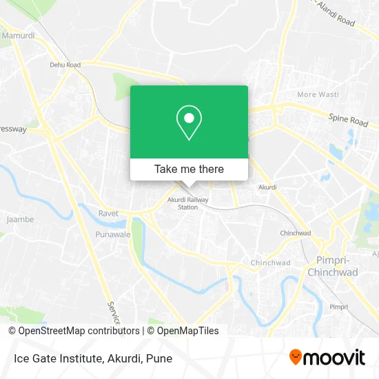 Ice Gate Institute, Akurdi map