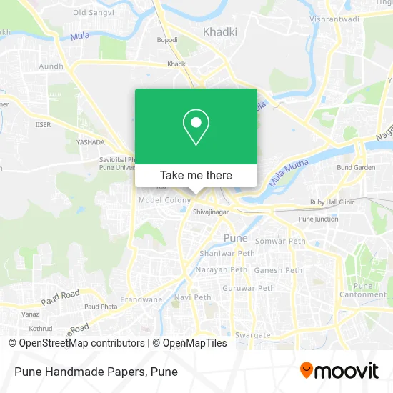 Pune Handmade Papers map