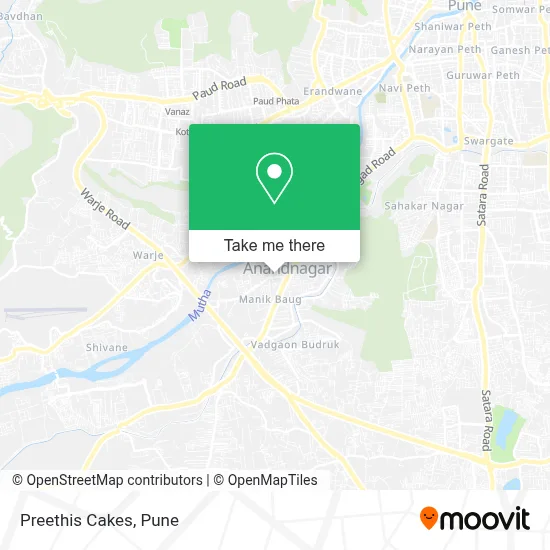 Preethis Cakes map