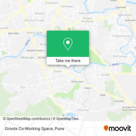 Groots Co-Working Space map