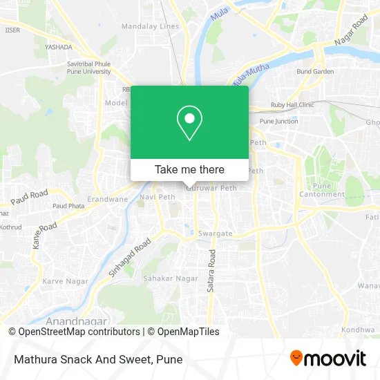 Mathura Snack And Sweet map