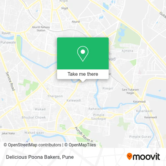 Delicious Poona Bakers map