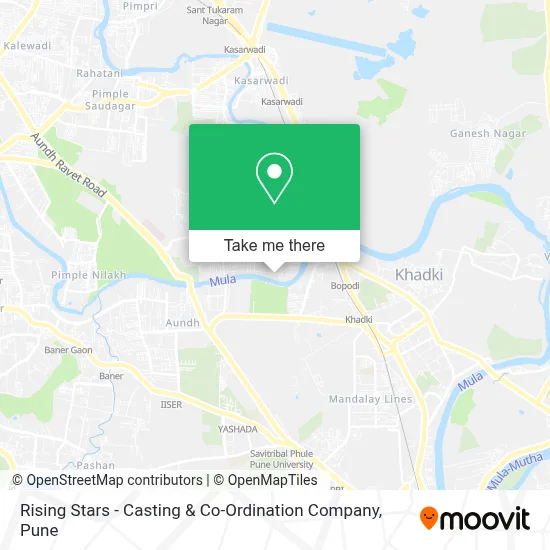 Rising Stars - Casting & Co-Ordination Company map